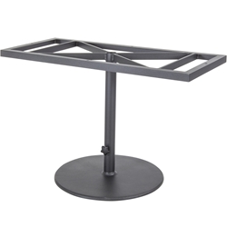 OW Lee Pedestal Dining Table Base For Rectangle Tops with Umbrella Base - 39-DT05