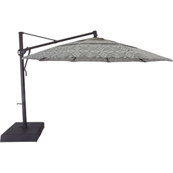 OW Lee Pendleton Classico-W 13 Cantilever Umbrella with Brown Base - PDU-13CB-375B-BASE
