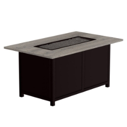 OW Lee Phoenix 31" x 56" Rectangle Chat Height Steel Fire Pit with Dekton Top - 5113-3156C