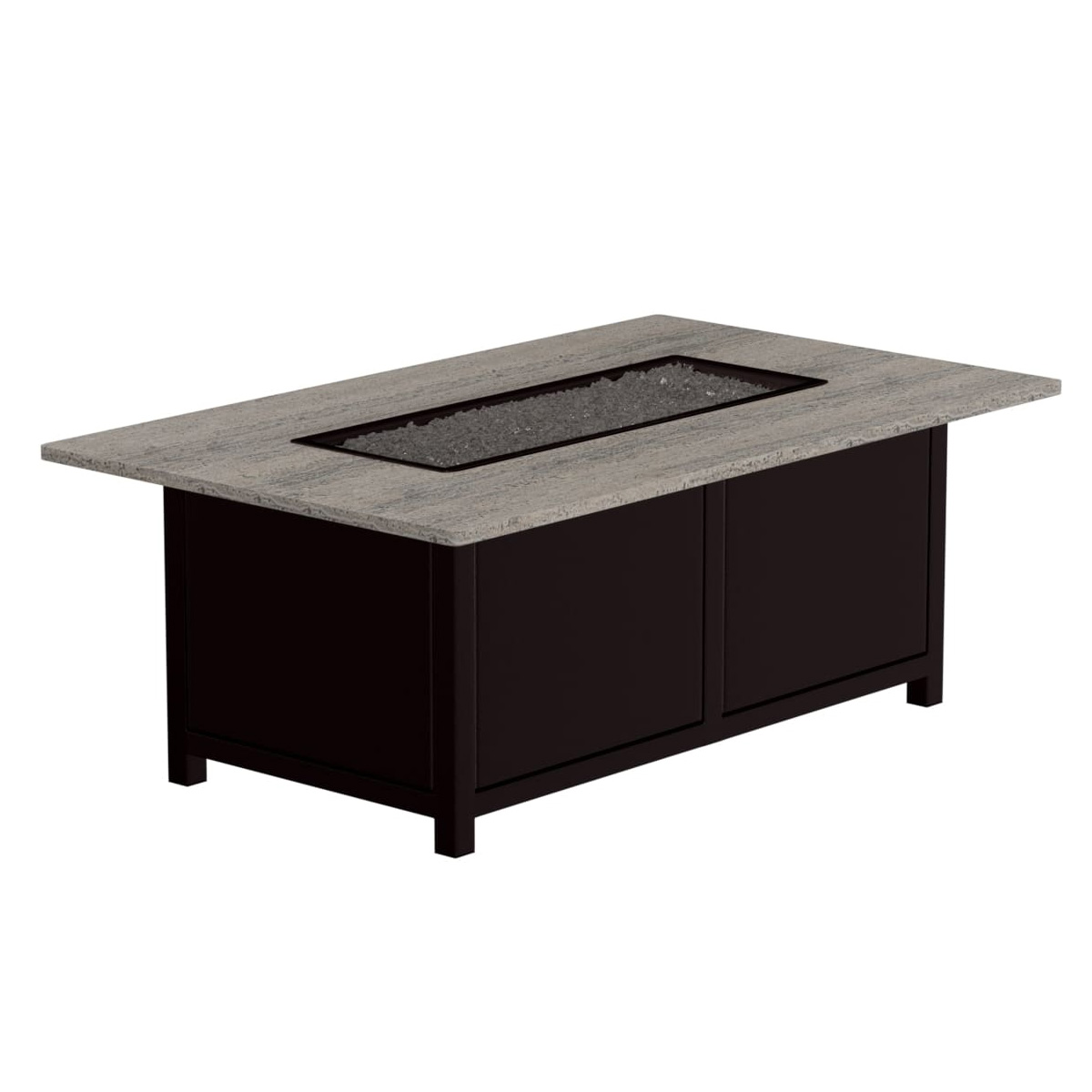 OW Lee Phoenix 31" x 56" Rectangle Occasional Height Steel Fire Pit with Dekton Top - 5113-3156O