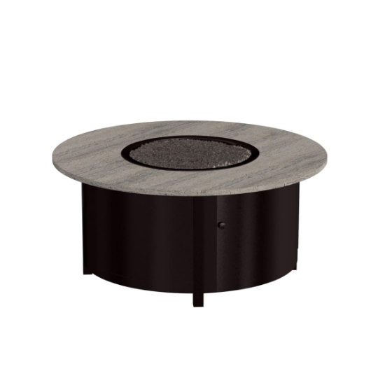 OW Lee Phoenix 42" Round Occasional Height Steel Fire Pit with Dekton Top - 5113-42RDO