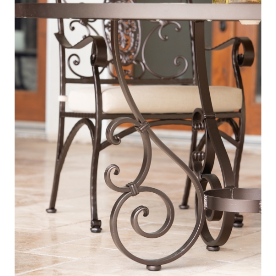 84" x 42" Rectangle Dining Table with San Cristobal Base detail