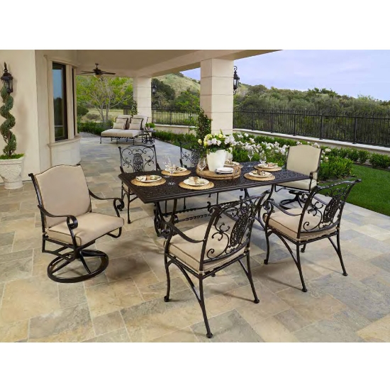 84" x 42" Rectangle Dining Table with San Cristobal Base set