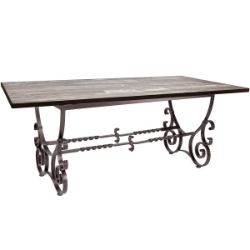 OW Lee 84" x 42" Rectangle Dining Table with San Cristobal Base - 6-DT07_4284RT