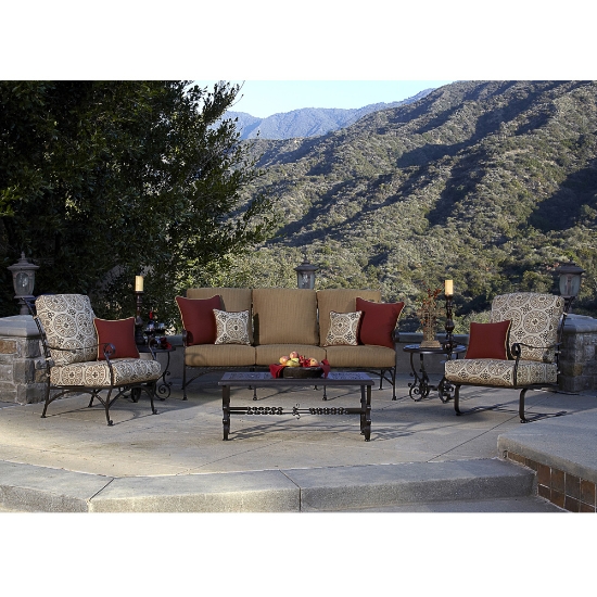 58" x 36" Rectangle Coffee Table with San Cristobal Base set