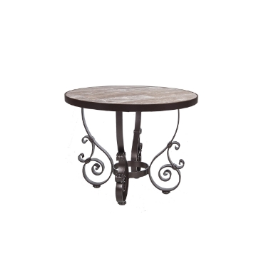 OW Lee 24" Round Side Table with San Cristobal  Base - 6-ST01_24RD