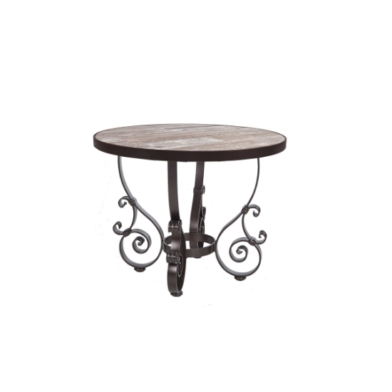 OW Lee 24" Round Side Table with San Cristobal  Base - 6-ST01_24RD