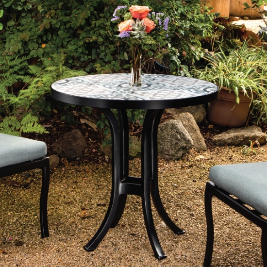 24" Square Counter Height Table with Standard Aluminum Base set