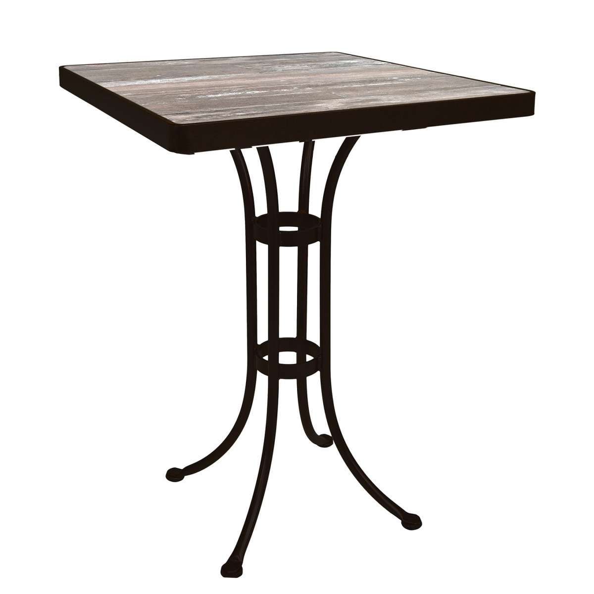 OW Lee 24" Square Counter Height Table with Standard Wrought Iron Base - CT01-BASE_24SQ