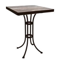 OW Lee 24" Square Counter Height Table with Standard Wrought Iron Base - CT01-BASE_24SQ