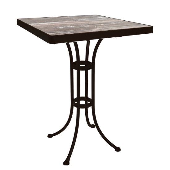 OW Lee 24" Square Counter Height Table with Standard Wrought Iron Base - CT01-BASE_24SQ