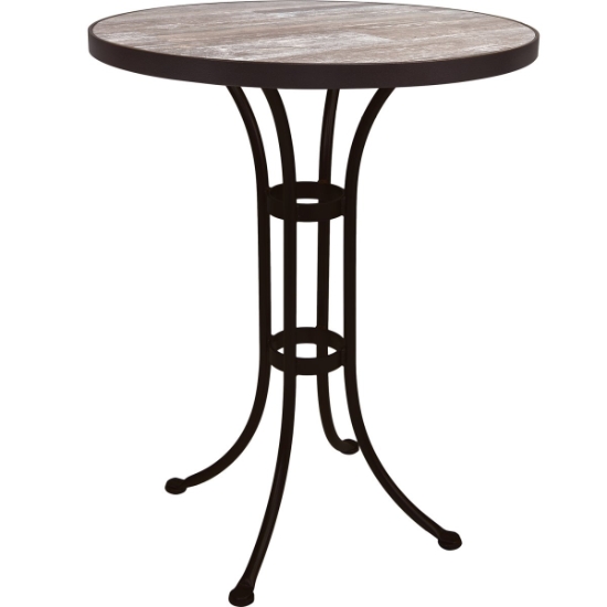 OW Lee 30" Round Counter Height Table with Standard Wrought Iron Base - CT01-BASE_30RD