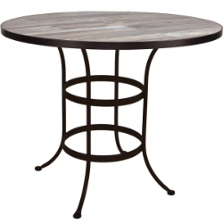 OW Lee 42" Round Counter Height Table with Standard Wrought Iron Base - CT03-BASE_42RD