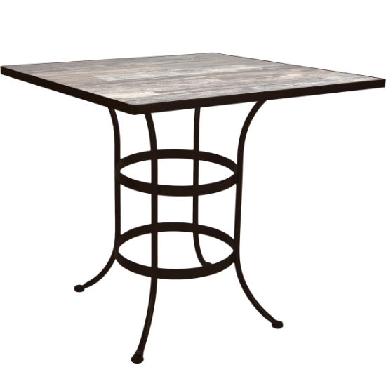 OW Lee 42" Square Counter Height Table with Standard Wrought Iron Base - CT03-BASE_42SQ