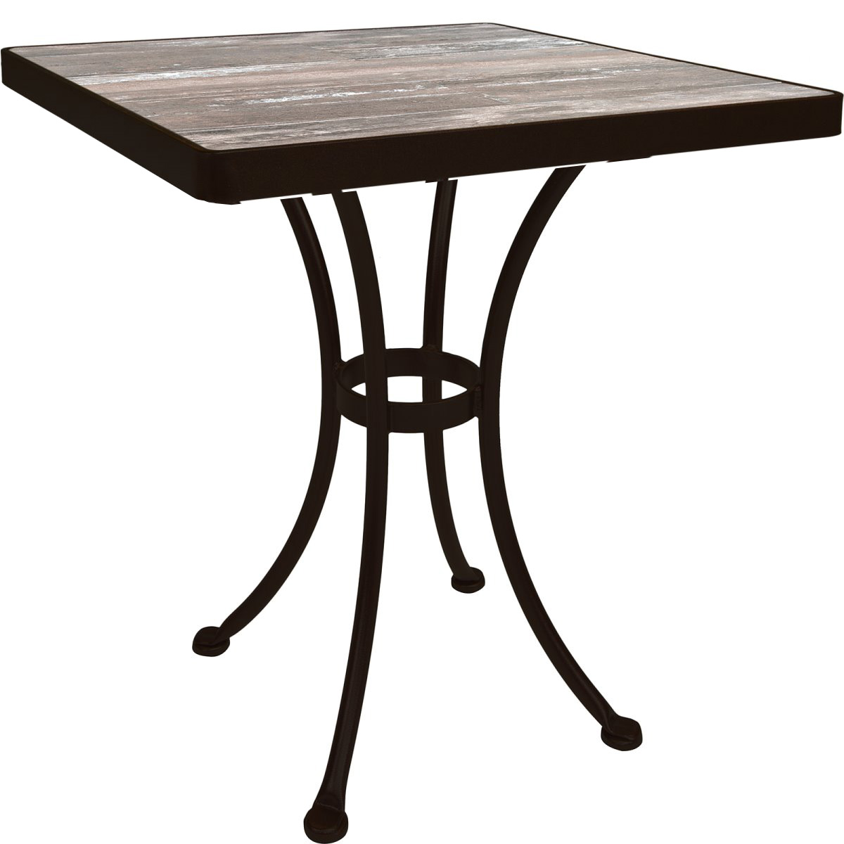 OW Lee 24" Square Dining Table with Standard Wrought Iron Base - DT01-BASE_24SQ