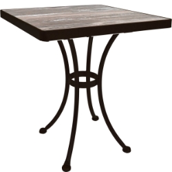 OW Lee 24" Square Dining Table with Standard Wrought Iron Base - DT01-BASE_24SQ