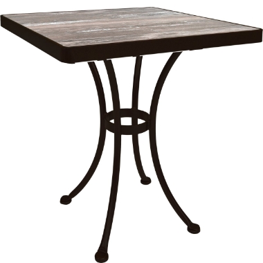 OW Lee 24" Square Dining Table with Standard Wrought Iron Base - DT01-BASE_24SQ