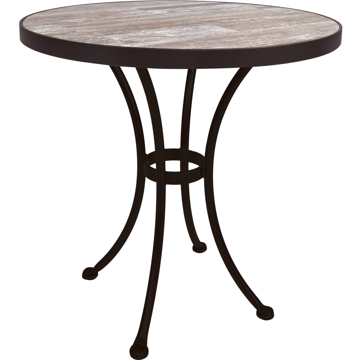 OW Lee 30" Round Dining Table with Standard Wrought Iron Base - DT01-BASE_30RD