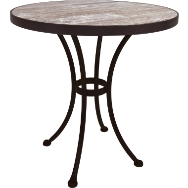 OW Lee 30" Round Dining Table with Standard Wrought Iron Base - DT01-BASE_30RD