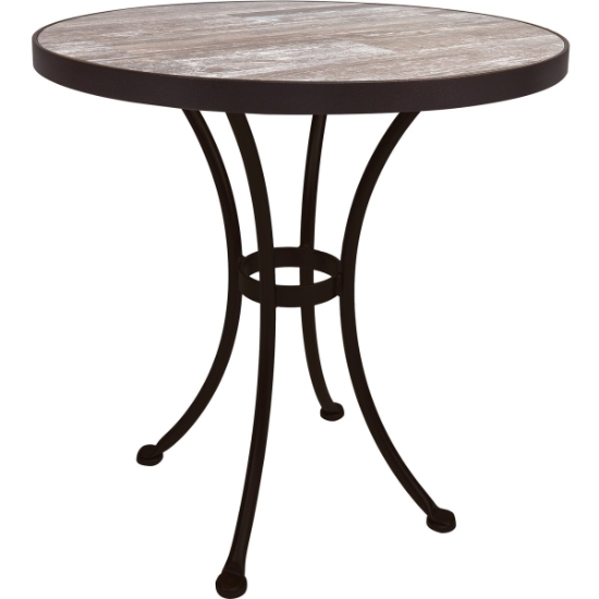 OW Lee 30" Round Dining Table with Standard Wrought Iron Base - DT01-BASE_30RD