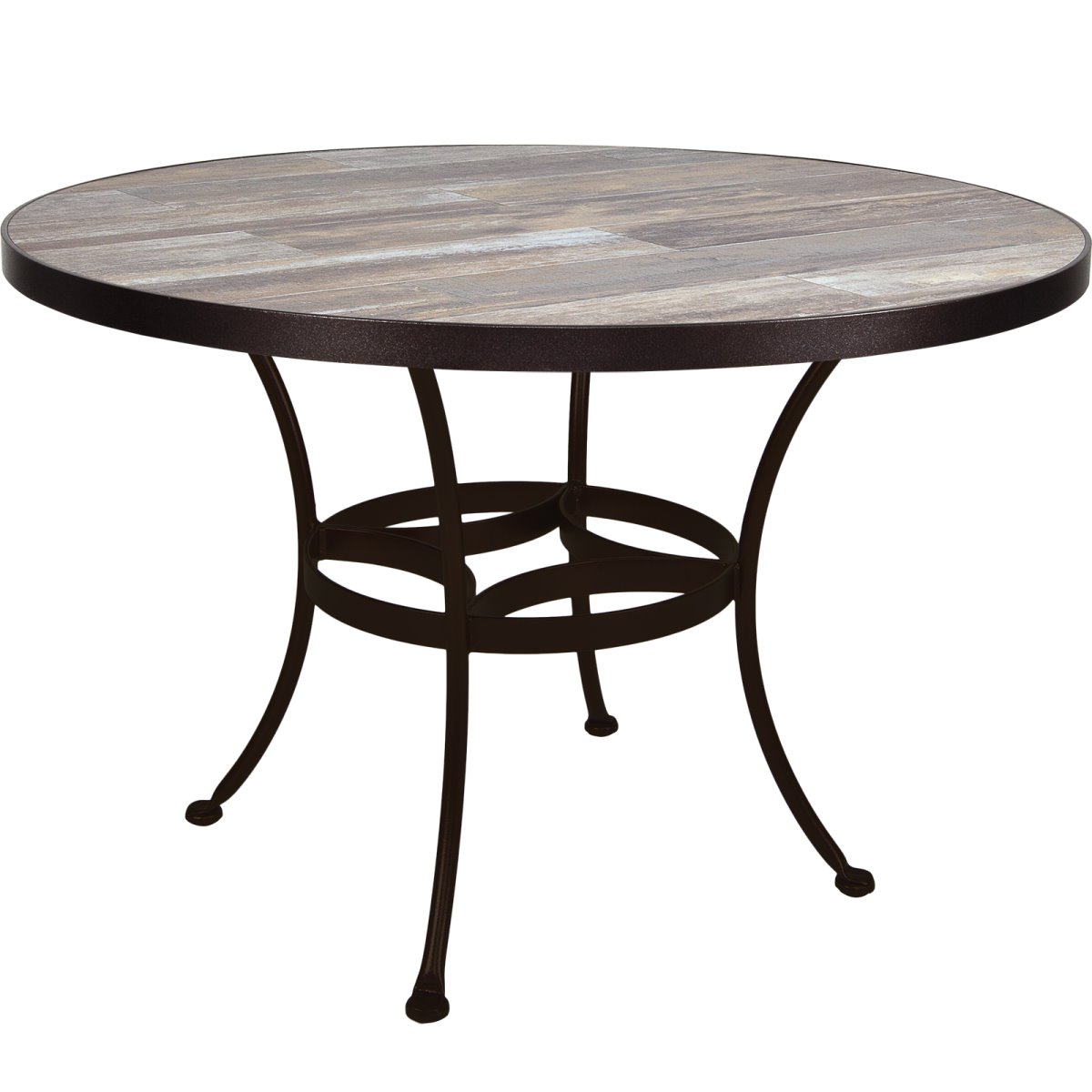 OW Lee 42" Round Dining Table with Standard Wrought Iron Base - DT03-BASE_42RD
