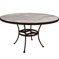 OW Lee 54" Round Dining Table with Standard Wrought Iron Base - DT03-BASE_54RD