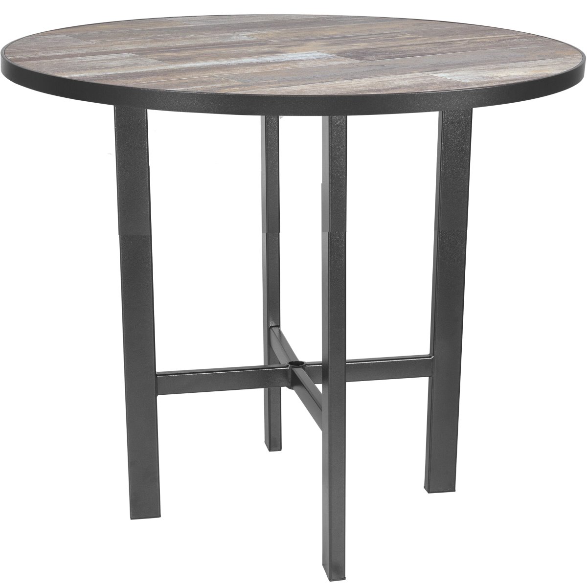 OW Lee 42" Round Bar Height Table with Modern Aluminum Base - MA-BT03_42RD