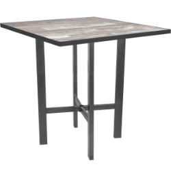 OW Lee 42" Square Bar Height Table with Modern Aluminum Base - MA-BT03_42SQ
