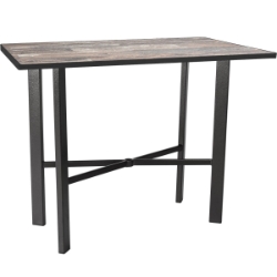 OW Lee 50" x 28" Rectangle Bar Height Table with Modern Aluminum Base - MA-BT05_2850RT
