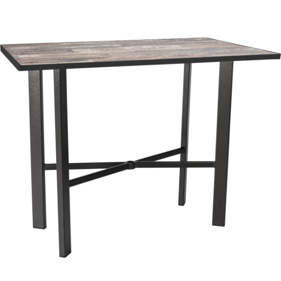 OW Lee 50" x 28" Rectangle Bar Height Table with Modern Aluminum Base - MA-BT05_2850RT