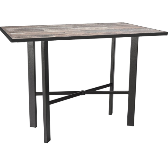 OW Lee 58" x 36" Rectangle Bar Height Table with Modern Aluminum Base - MA-BT05_3658RT