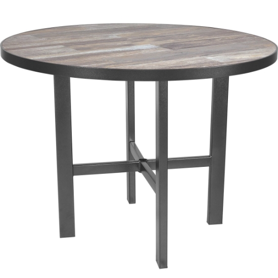 OW Lee 42" Round Counter Height Table with Modern Aluminum Base - MA-CT03_42RD
