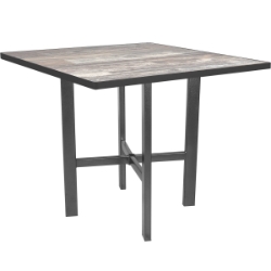 OW Lee 42" Square Counter Height Table with Modern Aluminum Base - MA-CT03_42SQ