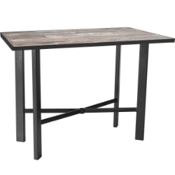 OW Lee 50" x 28" Rectangle Counter Height Table with Modern Aluminum Base - MA-CT05_2850RT