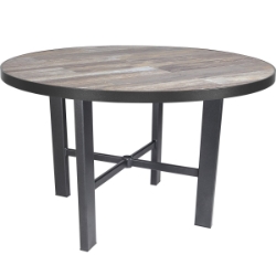 OW Lee 42" Round Dining Table with Modern Aluminum Base - MA-DT03_42RD