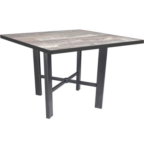 OW Lee 42" Square Dining Table with Modern Aluminum Base - MA-DT03_42SQ