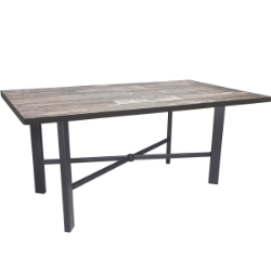 OW Lee 72" x 42" Rectangle Dining Table with Modern Aluminum Base - MA-DT07_4272RT
