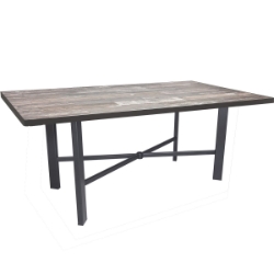 OW Lee 84" x 42" Rectangle Dining Table with Modern Aluminum Base - MA-DT07_4284RT