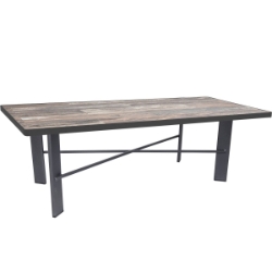 OW Lee 58" x 36" Rectangle Coffee Table with Modern Aluminum Base - MA-OT05_3658RT