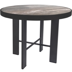 OW Lee 24" Round Side Table with Modern Aluminum  Base - MA-ST01_24RD
