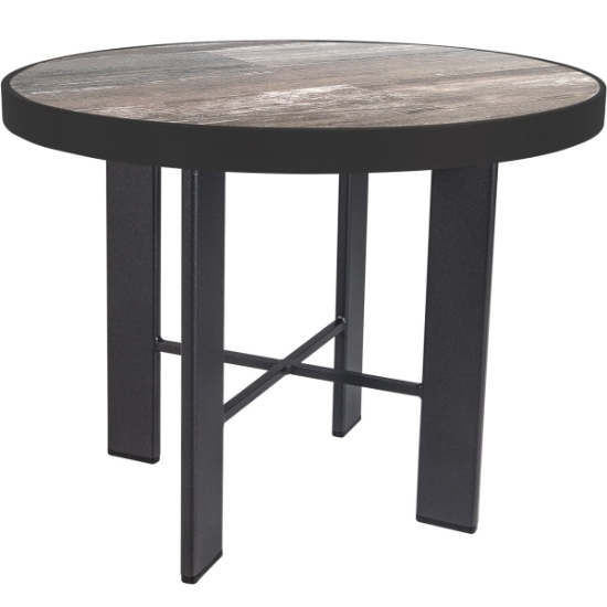OW Lee 24" Round Side Table with Modern Aluminum  Base - MA-ST01_24RD