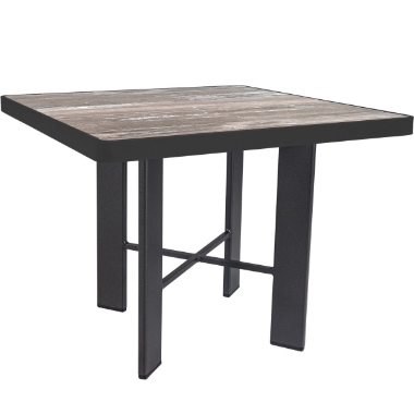 OW Lee 24" Square Side Table with Modern Aluminum Base - MA-ST01_24SQ
