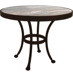 OW Lee 24" Round Side Table with Standard Wrought Iron  Base - ST01-BASE_24RD