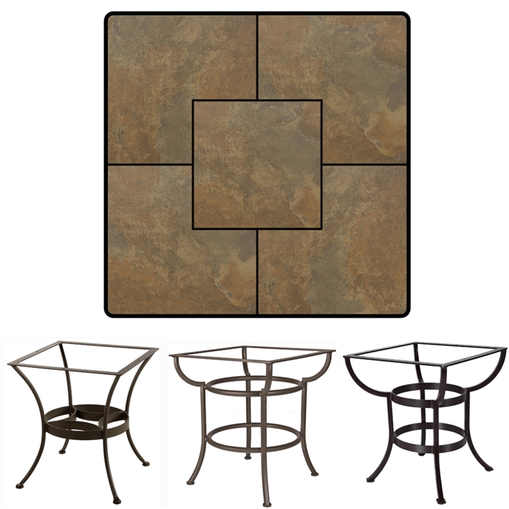 OW Lee 36 inch Square Porcelain Tile Top Dining Table - P3636SQ-XX-DT03