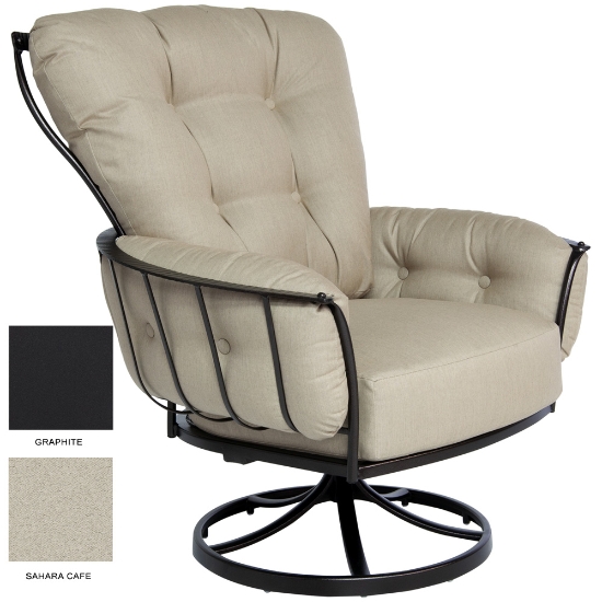 OW Lee Quick Ship Monterra Swivel Rocker - Graphite with Remy Sand - QS-421-SR-SP21-OD45