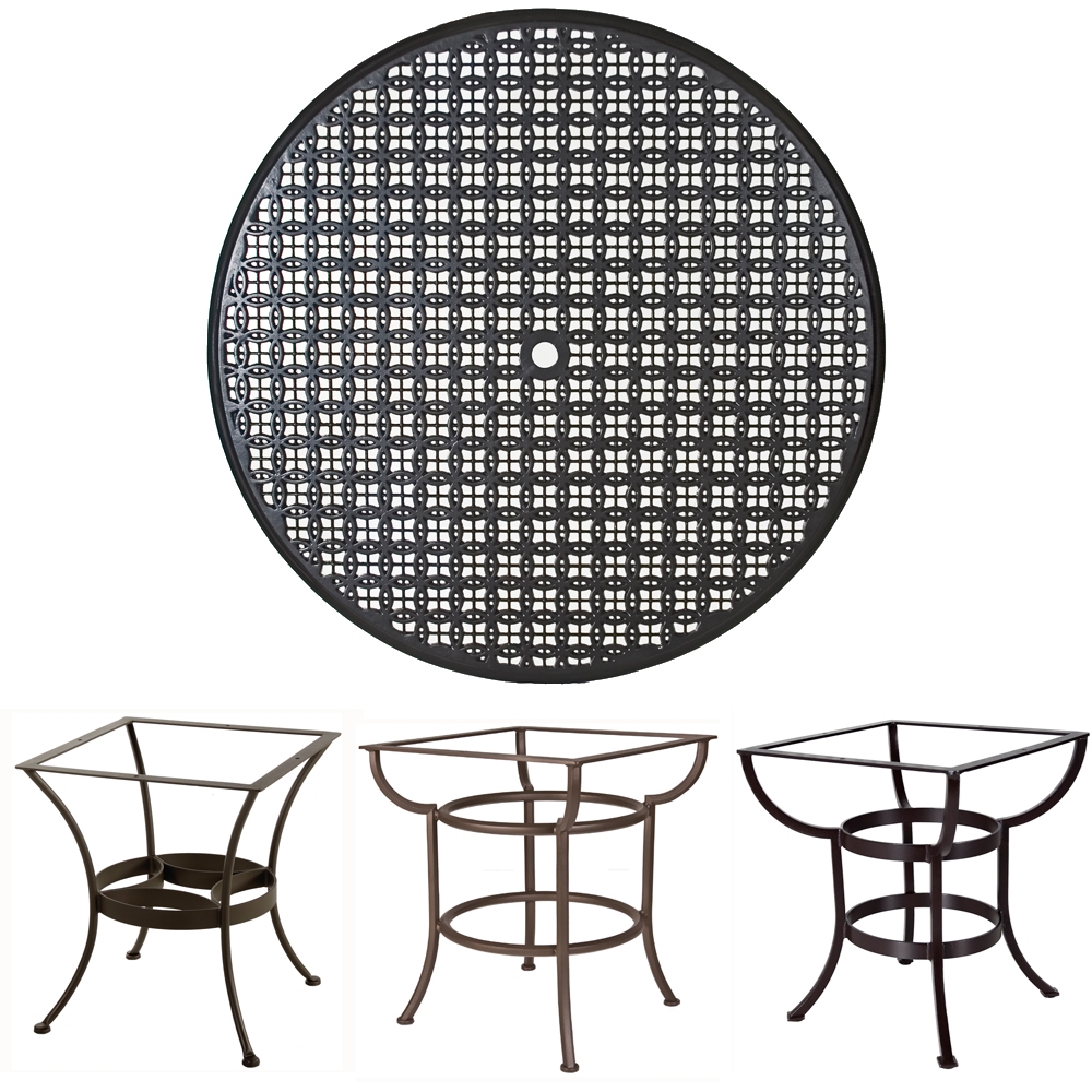 OW Lee 42 inch Round Richmond Cast Top Dining Table - A42CU-DT03