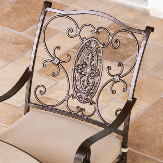 OW Lee San Cristobal Dining Arm Chairs back detail