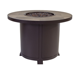 OW Lee Santorini 36" Round Chat Height Fire Pit Table - 5110-36RDC