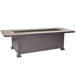 OW Lee Santorini 28" x 72" Rectangle Occasional Steel Fire Pit - 5110-2872O