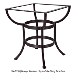 OW Lee Square Tube Aluminum Dining Table Base - WA-DT03